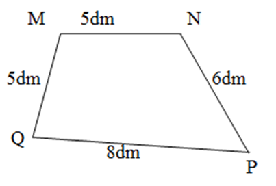 Tứ giác MNPQ có cặp cạnh nào có độ dài bằng nhau? A. NP = PQ B. MQ = QP  (ảnh 1)