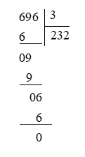 Tính: 696 : 3 (ảnh 2)