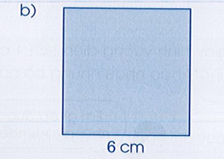 Tính chu vi và diện tích hình sau: 6 cm  (ảnh 1)