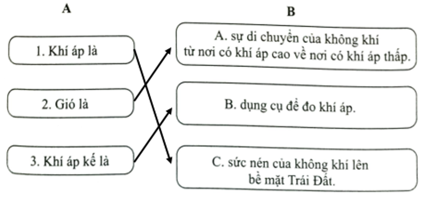 Nối ô ở cột A với ô ở cột B để tạo thành một câu đúng.   (ảnh 2)