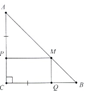 Cho tam giác ABC vuông cân tại C. Trên các cạnh AC, BC lấy lần lượt các điểm P, Q sao cho AP = CQ. Từ điểm P vẽ PM (ảnh 1)