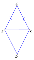 Cho tam giác ABC cân tại A. Trên nửa mặt phẳng không chứa Acó bờ là đường thẳng chứa cạnh BC, vẽ tia Bx // AC và tia Cy // AB. (ảnh 1)