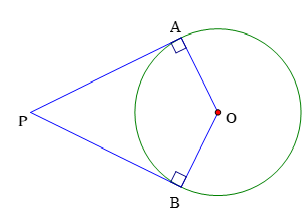 Hai tiếp tuyến tại A và B của đường tròn (O) cắt nhau tại P. Biết góc APB= 55 độ  . Tính số đo cung lớn AB. (ảnh 2)