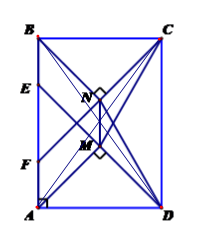 Cho hình chữ nhật ABCD . Tia phân giác góc A cắt tia phân giác góc D  tại M Chứng minh rằng:  a) AM = DM = BN = CN = ME = NF (ảnh 1)