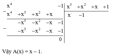 Tìm đa thức A(x) sao cho P(x).A(x) = Q(x) (ảnh 1)