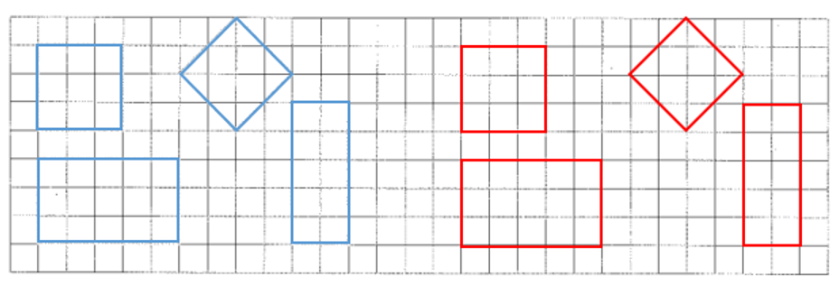 Vẽ hình chữ nhật, hình vuông (theo mẫu)  (ảnh 2)