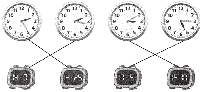 Nối hai đồng hồ chỉ cùng thời gian vào buổi chiều. (ảnh 2)