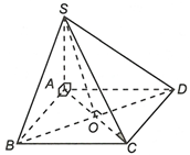 Cho hình chóp S.ABCD có đáy ABCD là hình vuông và SA vuông góc (ABCD). Gọi O là tâm hình vuông (ảnh 1)