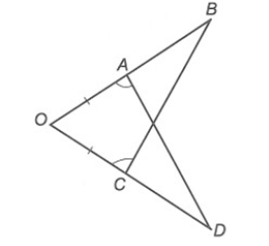 Cho hình vẽ bên.  Cặp tam giác nào sau đây bằng nhau? (ảnh 1)