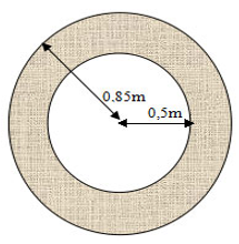 Tính Diện Tích Phần Tô Đậm Hình Tròn (Xem Hình Vẽ Bên) Biết 2 Hình Tròn Có  Cùng Tâm O Và Có Bán Kính Lần Lượt Là 0,8 Mvà 0,5M.