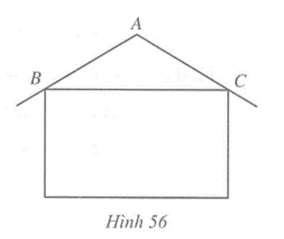 Góc ở đỉnh A (khoảng) 140 độ đối với mái nhà lợp bằng fibro xi măng (ảnh 1)