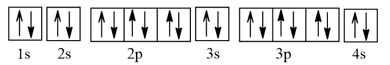 Viết cấu hình electron dưới dạng ô lượng tử của các nguyên tử 24Mg12 và 40Ca20 (ảnh 2)