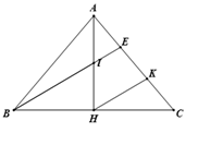Cho tam giác ABC cân tại A, đường cao AH. Gọi I là trung điểm của AH, E là giao điểm của BI và AC.  (ảnh 1)