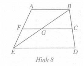 Quan sát Hình 8 và chỉ ra Hai góc kề bù (khác góc bẹt);  (ảnh 1)