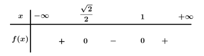 Tập nghiệm của bất phương trình căn bậc hai 2x^2- ( căn bậc hai 2+1)x+1 <0 là: (ảnh 1)