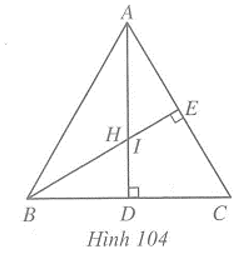 b) Nếu tam giác ABC có hai điểm H, I trùng nhau thì tam giác ABC là tam giác đều. (ảnh 1)