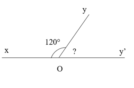 Trên hình vẽ dưới đây, góc yOy’ có số đo độ bằng: (ảnh 1)