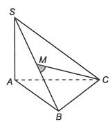 Cho hình chóp S.ABC có SA vuông góc (ABC), SA = 2a căn bậc 2(3), AB = 2a, tam giác ABC vuông cân (ảnh 1)