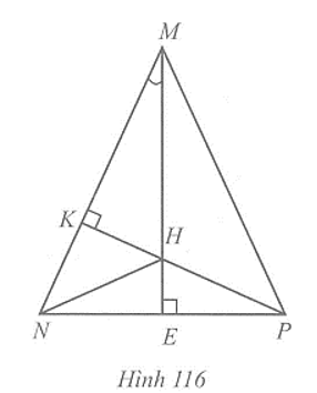 Cho tam giác nhọn MNP có trực tâm H. Khi đó góc HMN bằng góc nào sau đây (ảnh 1)