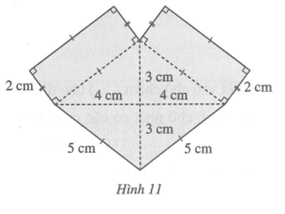 Quan sát Hình 11 và tính diện tích của hình đó. (ảnh 1)