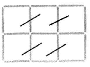 b) Lấy ra 4 que tính để được hình mới có 3 hình chữ nhật bằng cách gạch chéo (/) vào cạnh lấy ra ở trong hình vẽ (ảnh 1)