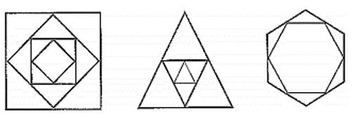 Mỗi hình sau có bao nhiêu hình vuông, hình tam giác đều, hình lục ...