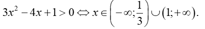 Tìm tập xác định D của hàm số y= x^2-1/căn bậc hai 3x^2-4x+1 (ảnh 4)
