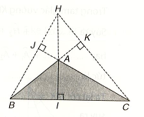 Gọi H là giao điểm của ba đường cao của tam giác ABC, ta có:  A. Điểm H là trọng tâm của  (ảnh 3)