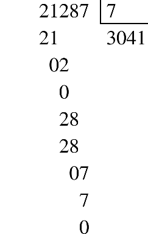 Điền số thích hợp vào ô trống Số đã cho 21 287 Số đã cho giảm đi 7 lần  (ảnh 1)