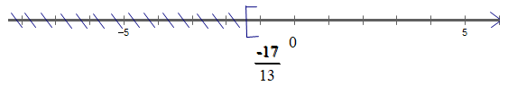 5x - 7.(2x+3) nhỏ hơn bằng 4(x-1) (ảnh 1)