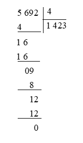 Tính 5 692 : 4 (ảnh 2)