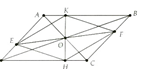Cho hình bình hành ABCD. Gọi O là giao điểm hai đường chéo AC và BD. Qua điểm O, vẽ đường thẳng a cắt hai đường thẳng AD, BC lần lượt tại E, F. (ảnh 1)