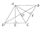 Cho hình thoi ABCD có B = 60°. Kẻ AE vuông DC, AF vuông BC. a) Chứng minh AE = AF. (ảnh 1)