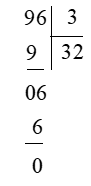 Đặt tính rồi tính: 36 : 3 48 : 2  96 : 3 88 : 8 (ảnh 4)