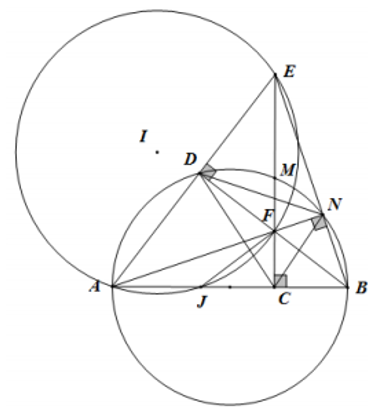 Cho nửa đường tròn (O) đường kính AB. Gọi C là điểm cố dịnh thuộc đoạn thẳng OB (C khác O và B).  (ảnh 1)