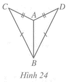 Hai tam giác ở Hình 24 có bằng nhau không Vì sao (ảnh 1)