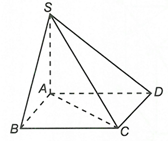 Cho hình chóp S.ABCD có đáy ABCD là hình bình hành, AB = a, SA = a căn bậc 2 3 và SA vuông (ảnh 1)