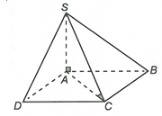 Cho hình chóp S.ABCD với ABCD là hình chữ nhật, SA vuông góc (ABCD). Góc giữa SB và (SAD) là (ảnh 1)
