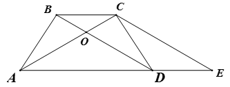Cho hình vẽ, biết ABCD  là hình thang cân (đáy CB và AD, BC < AD). Hai đường chéo cắt nhau tại điểm O. Chứng minh tam giác OAD là một tam giác cân. (ảnh 2)