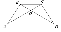 Cho hình vẽ, biết ABCD  là hình thang cân (đáy CB và AD, BC < AD). Hai đường chéo cắt nhau tại điểm O. Chứng minh tam giác OAD là một tam giác cân. (ảnh 1)