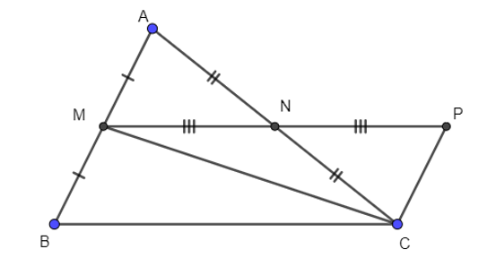 Cho tam giác ABC, có AB = 2căn bậc hai 5,BC = 7, AC = căn bậc hai 41. Lấy M là A.  ; B.  ; C. 3,5;  D. 6. (ảnh 2)