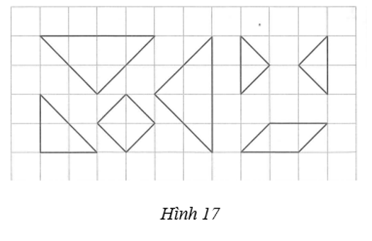 Sử dụng các mảnh bìa như Hình 17 để ghép thành một hình bình hành. (ảnh 1)