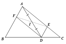 Cho tam giác ABC, D là một điểm trên BC, Qua D vẽ DE //AB (E thuộc AC) vẽ DF//AC (F thuộc AB). (ảnh 1)