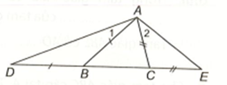 Cho tam giác ABC (AB > AC). Trên đường thẳng chứa cạnh BC, lấy điểm D và (ảnh 2)
