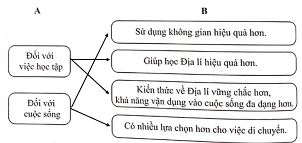 Nối ô ở cột A với các ô ở cột B sao cho đúng về vai trò của lược đồ trí nhớ. (ảnh 2)