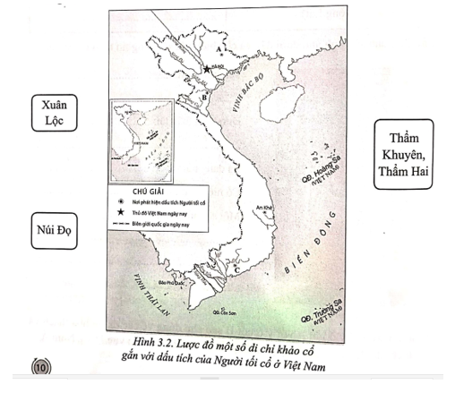 Hãy nối các địa điểm tìm thấy các dấu tích Người tối cổ ở Việt Nam tương ứng  (ảnh 1)