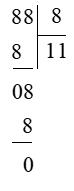 Đặt tính rồi tính: 36 : 3 48 : 2  96 : 3 88 : 8 (ảnh 5)