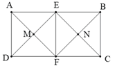 Cho hình chữ nhật ABCD  có ÂB = 2AD . Gọi E, F theo thứ tụ là trung điểm của AB, CD. a) Tứ giác ADFE  là hình gì Vì sao (ảnh 1)