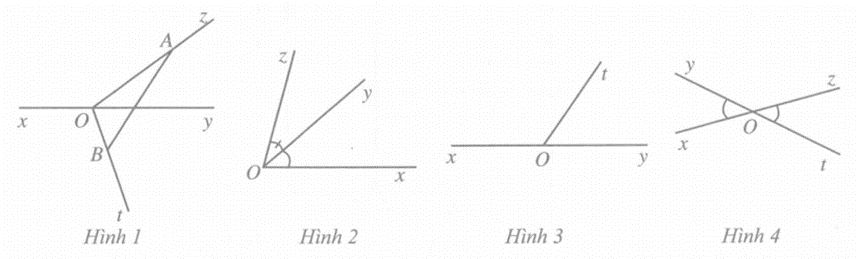 Ở Hình 1, với điểm A bất kì trên tia Oz (A khác), điểm B bất kì trên tia Ot (B khác) (ảnh 1)