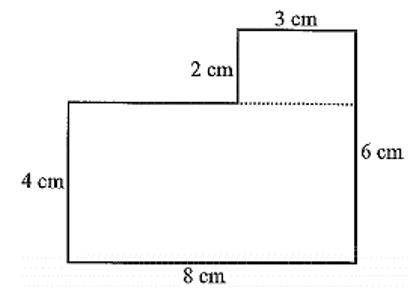 Tính diện tích và chu vi của tờ giấy với kích thước như hình vẽ (ảnh 2)